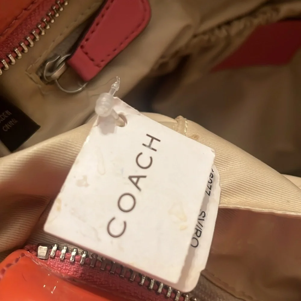 RARE COACH PATENT LEATHER DIAPER BABY BAG MULTIFUNCTION TOTE 16977 Ros